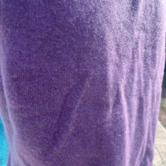Cashmere Purple Turtleneck sleeveless Sweater medium-large - Picture 4 of 8